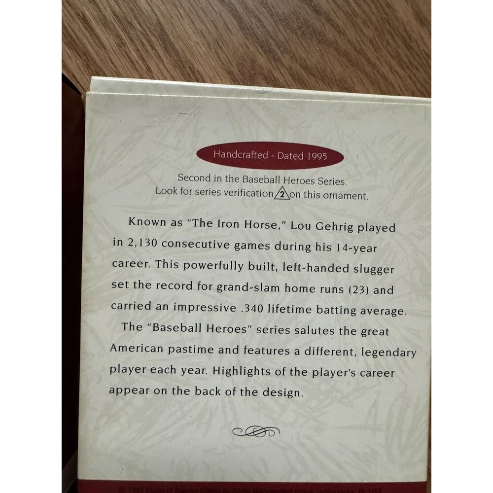 Hallmark Ornaments Jackie Robinson‎ Lou Gehrig Satchel Paige Baseball Heroes MLB
